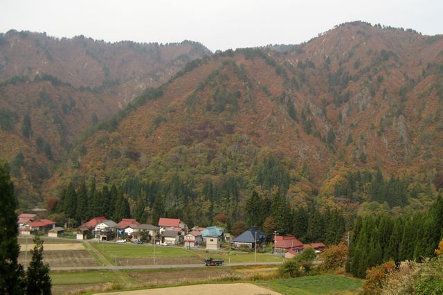 金山町中川集落の風景